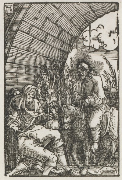 De Val en Verlossing van de Mens: De Intocht in Jeruzalem, ca. 1515 door Albrecht Altdorfer