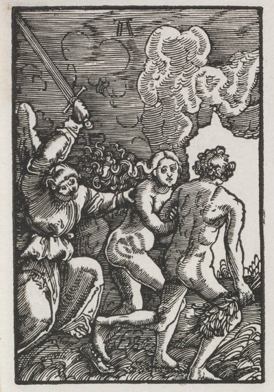De Val en Verlossing van de Mens: De Verdrijving uit Eden door Albrecht Altdorfer