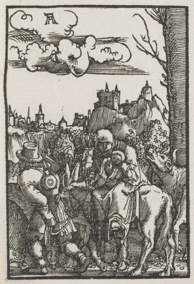 De Val en Verlossing van de Mens: De Vlucht naar Egypte door Albrecht Altdorfer