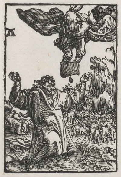 De Val en Verlossing van de Mens: De Boodschap van de Engel aan Joachim door Albrecht Altdorfer