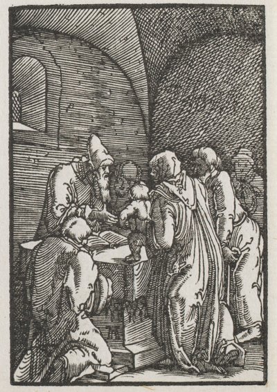 De val en verlossing van de mens: De presentatie van Christus in de tempel, ca. 1515 door Albrecht Altdorfer