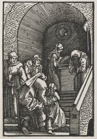 De val en verlossing van de mens: De presentatie van de Maagd in de tempel, 1515 door Albrecht Altdorfer
