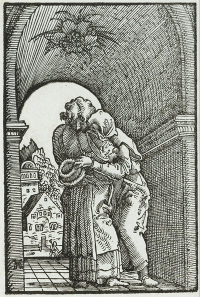 De ontmoeting van Joachim en Anne door Albrecht Altdorfer
