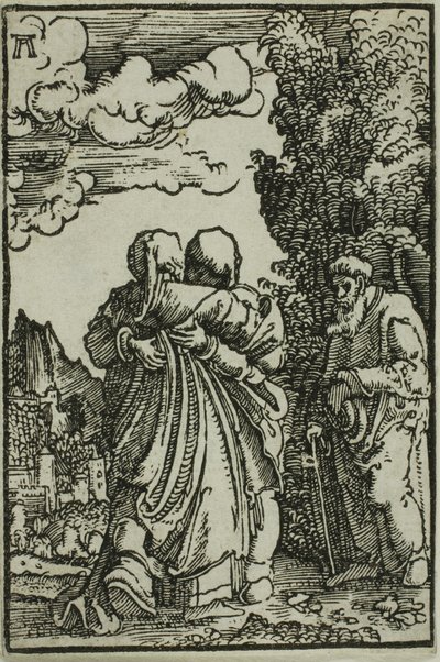 De Visitatie, uit De Val en Verlossing van de Mens door Albrecht Altdorfer