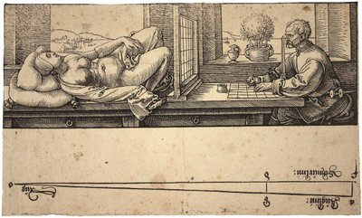 Kunstenaar Tekent een Naakt met Perspectiefapparaat, 1538 door Albrecht Dürer