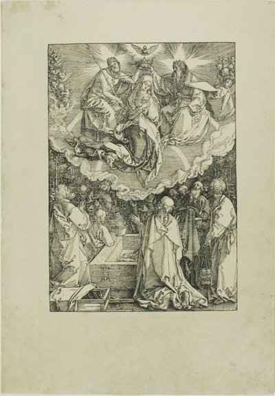 Hemelvaart en Kroning van de Maagd, uit Het Leven van de Maagd door Albrecht Dürer