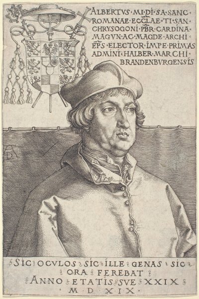 Kardinaal Albrecht van Brandenburg ("Kleine Kardinaal") door Albrecht Dürer