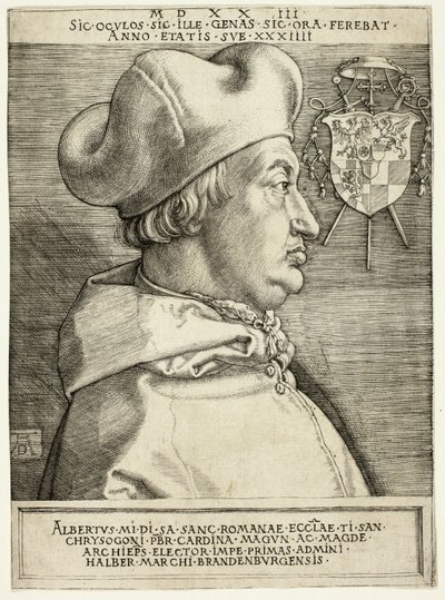Kardinaal Albrecht van Brandenburg (De Grote Kardinaal) door Albrecht Dürer
