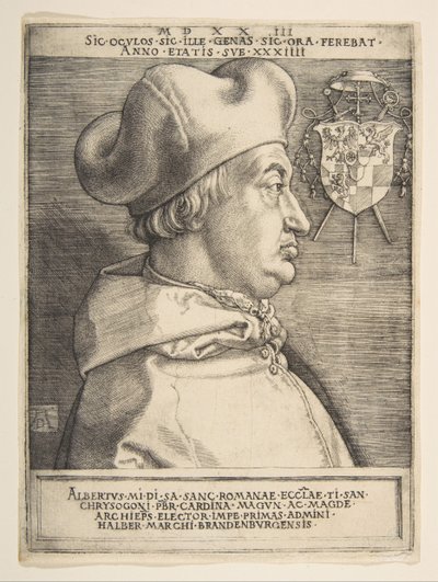 Kardinaal Albrecht van Brandenburg door Albrecht Dürer