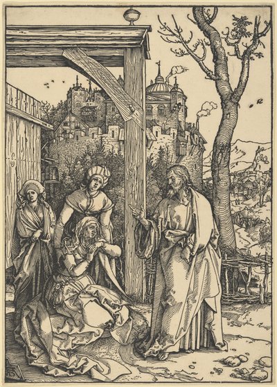 Christus neemt afscheid van zijn moeder, uit Het leven van de Maagd door Albrecht Dürer