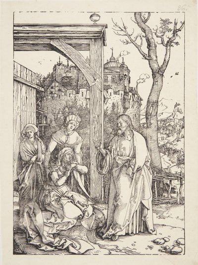 Christus neemt afscheid van zijn moeder door Albrecht Dürer