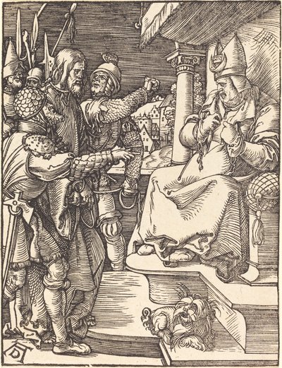 Christus voor Kajafas door Albrecht Dürer