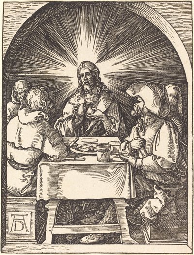 Christus in Emmaüs door Albrecht Dürer