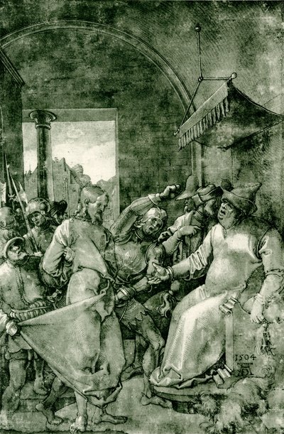 Christus voor Kajafas door Albrecht Dürer
