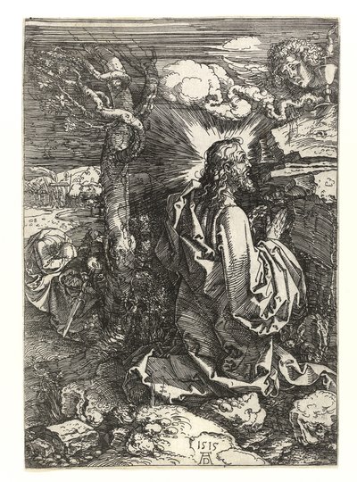 Christus in de tuin van olijfbomen, 1515 door Albrecht Dürer