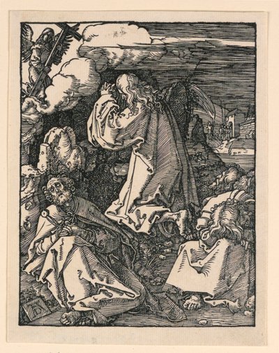 Christus op de Olijfberg (De Agonie in de Tuin), uit De Kleine Passie Serie door Albrecht Dürer