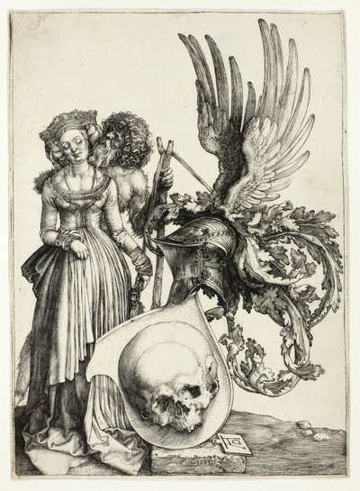 Wapen met een Schedel door Albrecht Dürer