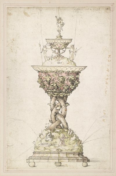 Ontwerp voor een tafel fontein, 1509 door Albrecht Dürer