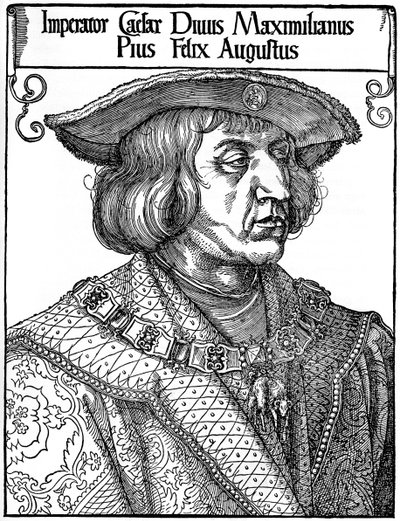 Keizer Maximiliaan I, 1519, 1936 door Albrecht Dürer