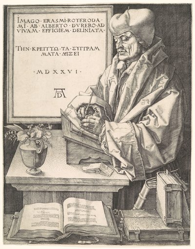 Erasmus of Rotterdam door Albrecht Dürer