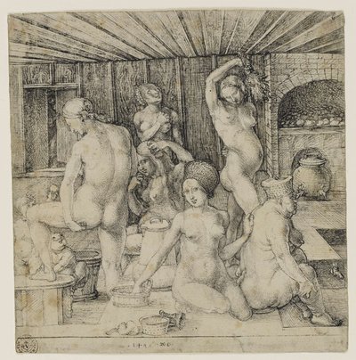 Duits: Frauenbad Het vrouwenbad door Albrecht Dürer
