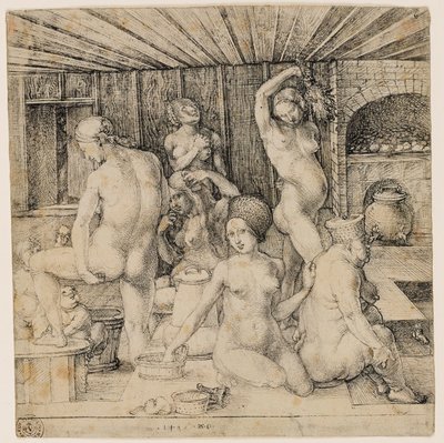 Duits: Frauenbad Vrouwenbad door Albrecht Dürer