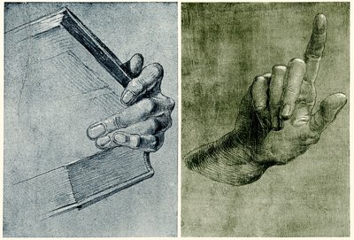 Hand met boek door Albrecht Dürer