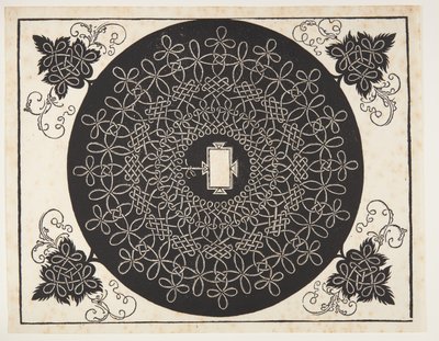 Verstrengeld koordpatroon met langwerpig schild door Albrecht Dürer