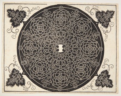 Verstrengeld koordpatroon met geschulpte schild door Albrecht Dürer