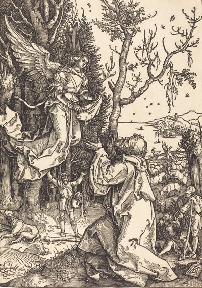 Joachim en de engel, ca. 1504 door Albrecht Dürer