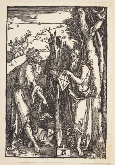 Johannes de Doper en St. Onuphrius in de Wildernis door Albrecht Dürer