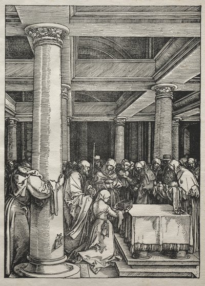 Leven van de Maagd: Presentatie van Jezus in de tempel door Albrecht Dürer