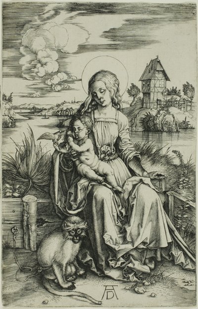 Madonna met de aap door Albrecht Dürer