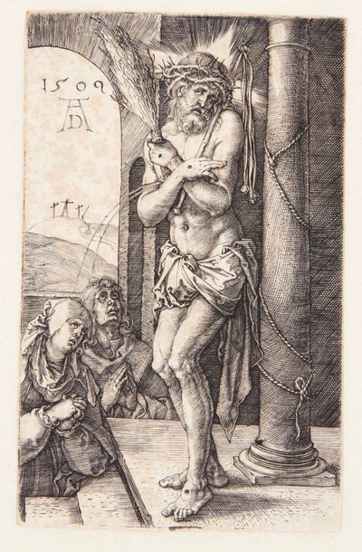 Man van smarten bij de zuil door Albrecht Dürer