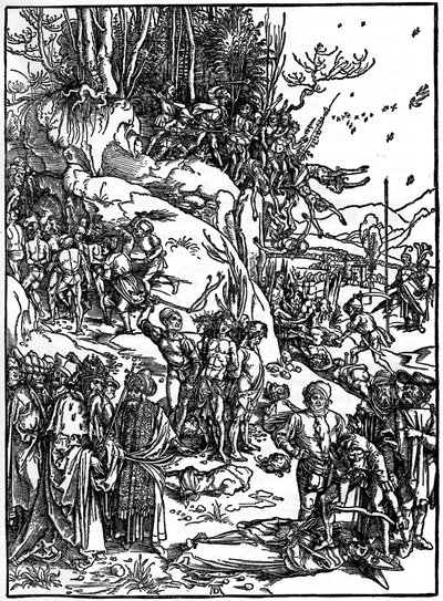 Martelaarschap van de Tienduizend Christenen op de berg Ararat door Albrecht Dürer