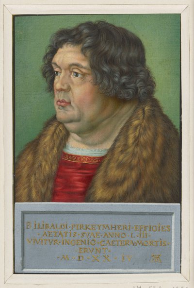 Portret van Willibald Pirckheimer door Albrecht Dürer