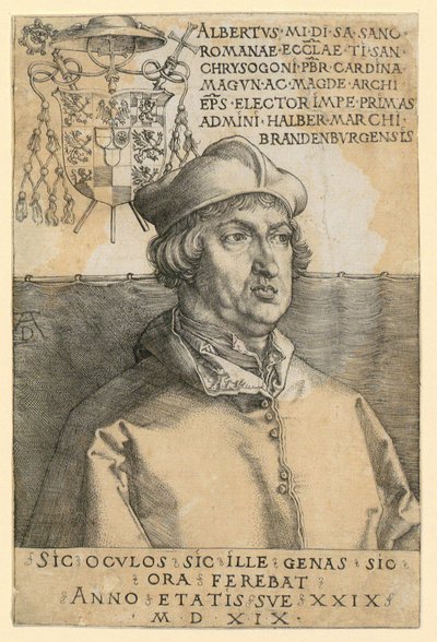 Portret van kardinaal Albrecht van Brandenburg door Albrecht Dürer