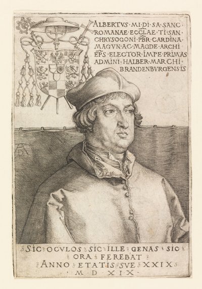 Portret van Albert van Mainz door Albrecht Dürer