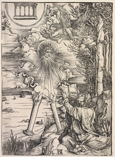 Openbaring van St. Johannes: St. Johannes die de boeken verslindt, 1511 door Albrecht Dürer