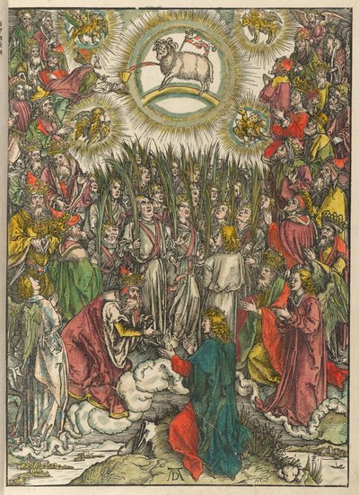 Openbaring van Johannes: De aanbidding van het Lam door Albrecht Dürer