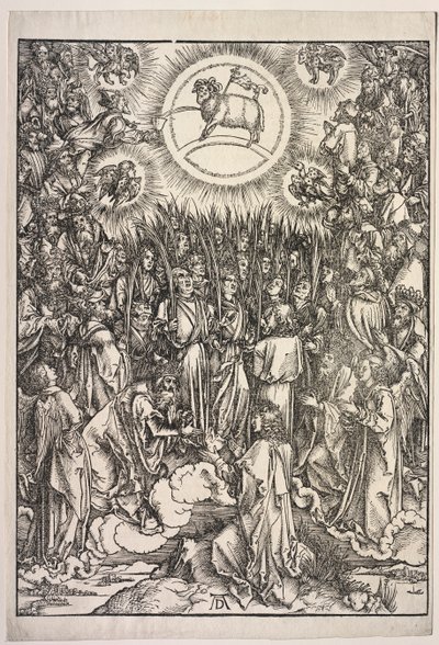 Openbaring van St. Jan: De Aanbidding van het Lam, 1511 door Albrecht Dürer