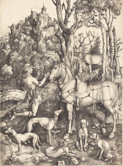 Sint Eustachius, ca. 1500 door Albrecht Dürer