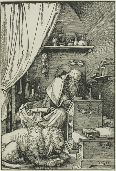 Sint Hiëronymus in zijn cel door Albrecht Dürer