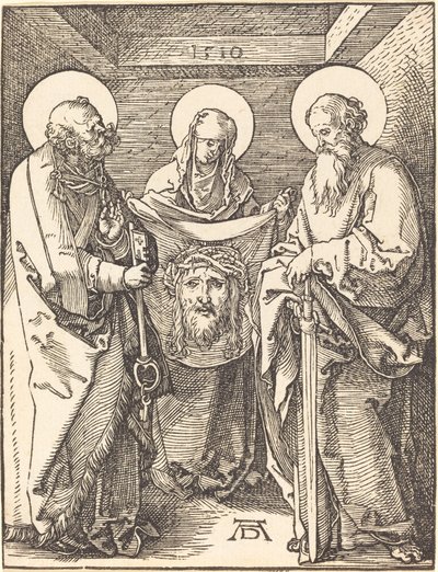 Sint Veronica tussen Sint Petrus en Paulus door Albrecht Dürer