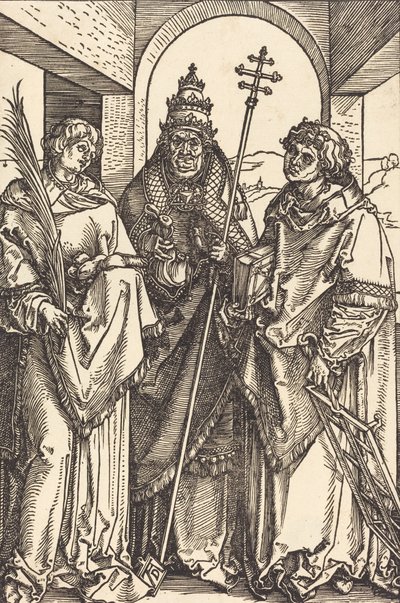 Heiligen Stefanus, Sixtus en Laurentius, waarschijnlijk ca. 1504-1505 door Albrecht Dürer
