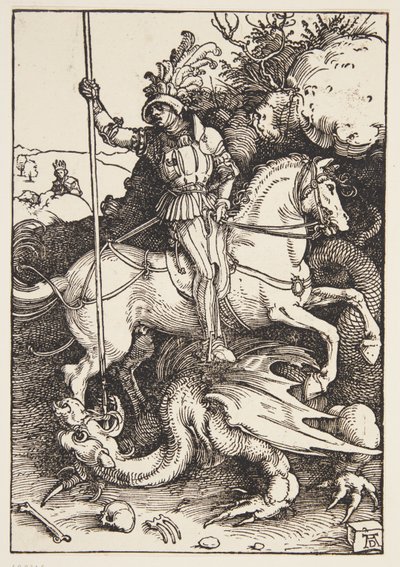 Sint Joris doodt de draak door Albrecht Dürer