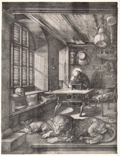 St. Hiëronymus in Zijn Studie, 1514 door Albrecht Dürer