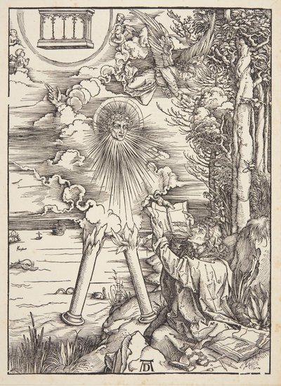St. Johannes die het boek verslindt door Albrecht Dürer