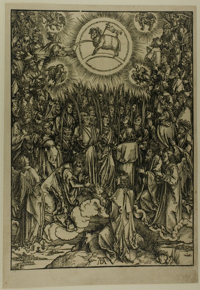 De Aanbidding van het Lam - De Hymne van de Uitverkorenen, uit De Apocalyps door Albrecht Dürer