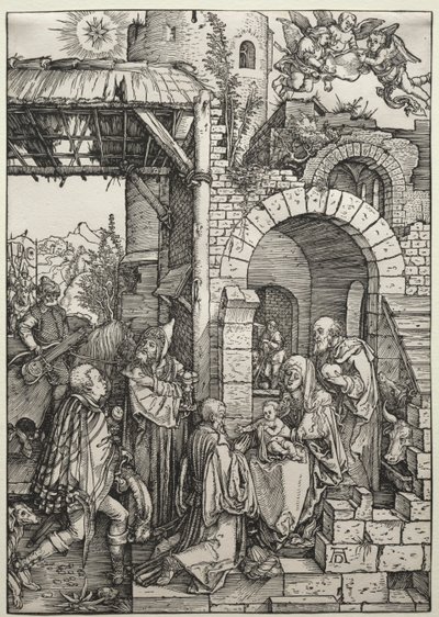 De Aanbidding der Wijzen, ca. 1501-1503 door Albrecht Dürer